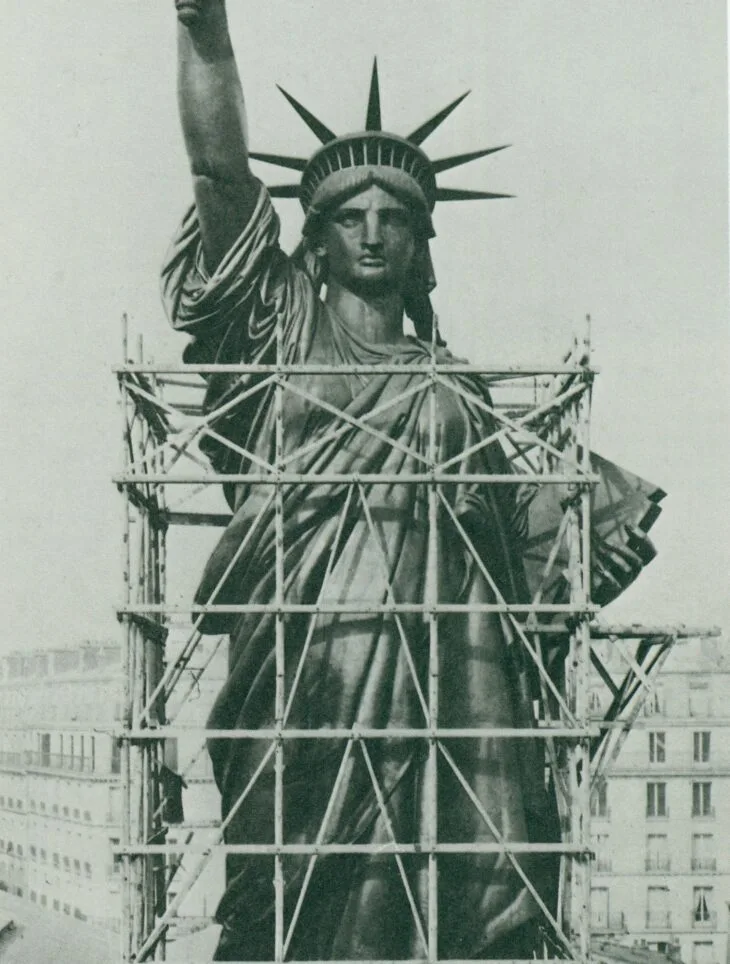 Documentary example of Statue of Liberty construction