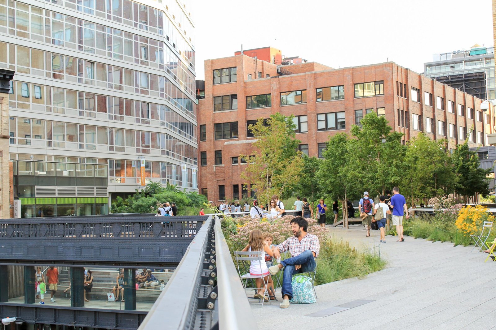 Street photography example with High Line New York atmosphere